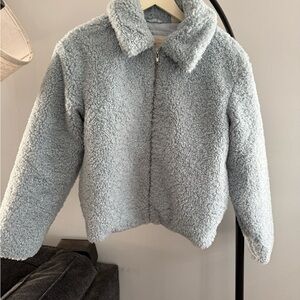 Cozy light blue Sherpa Jacket